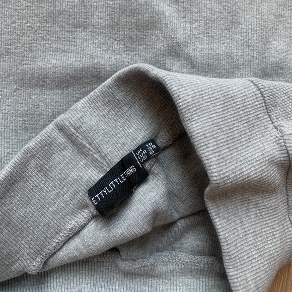 Grey Heavy Rib Bodycon Maxi Skirt - Picture 2 of 5